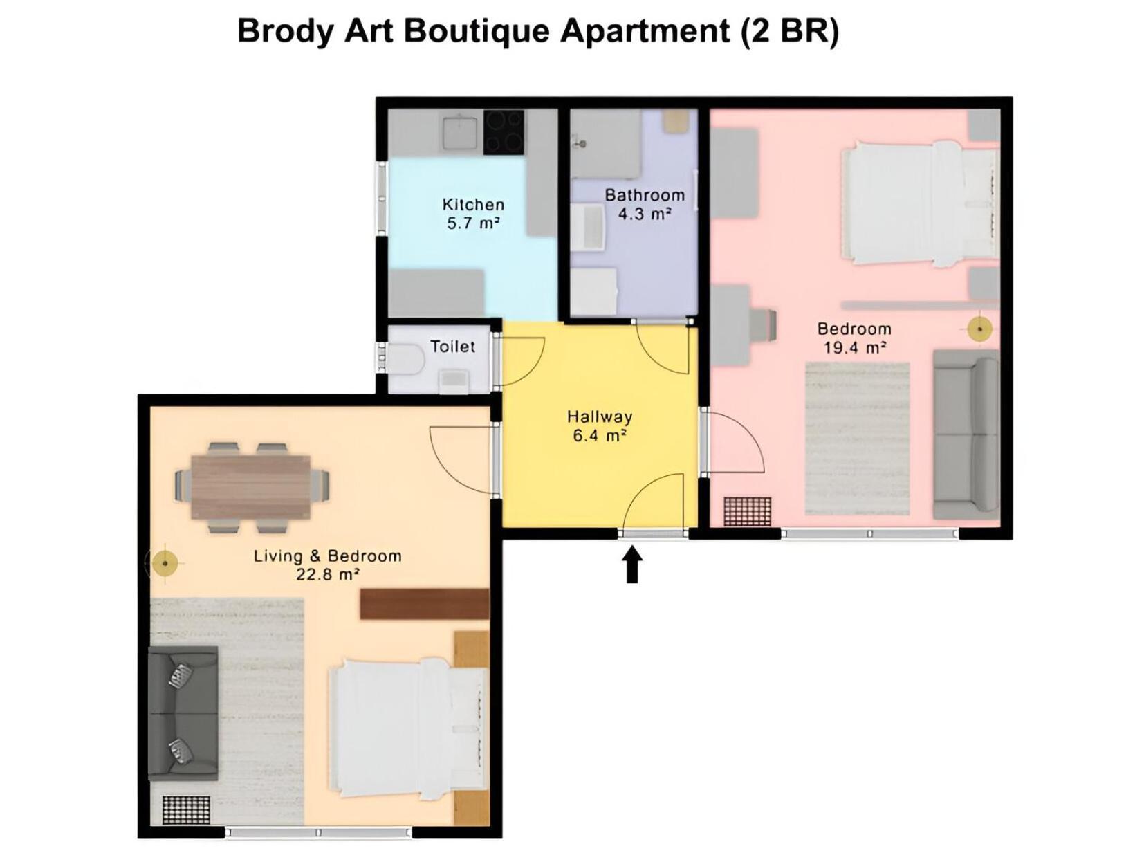 Brody Art Boutique Apartments Budapest Chambre photo
