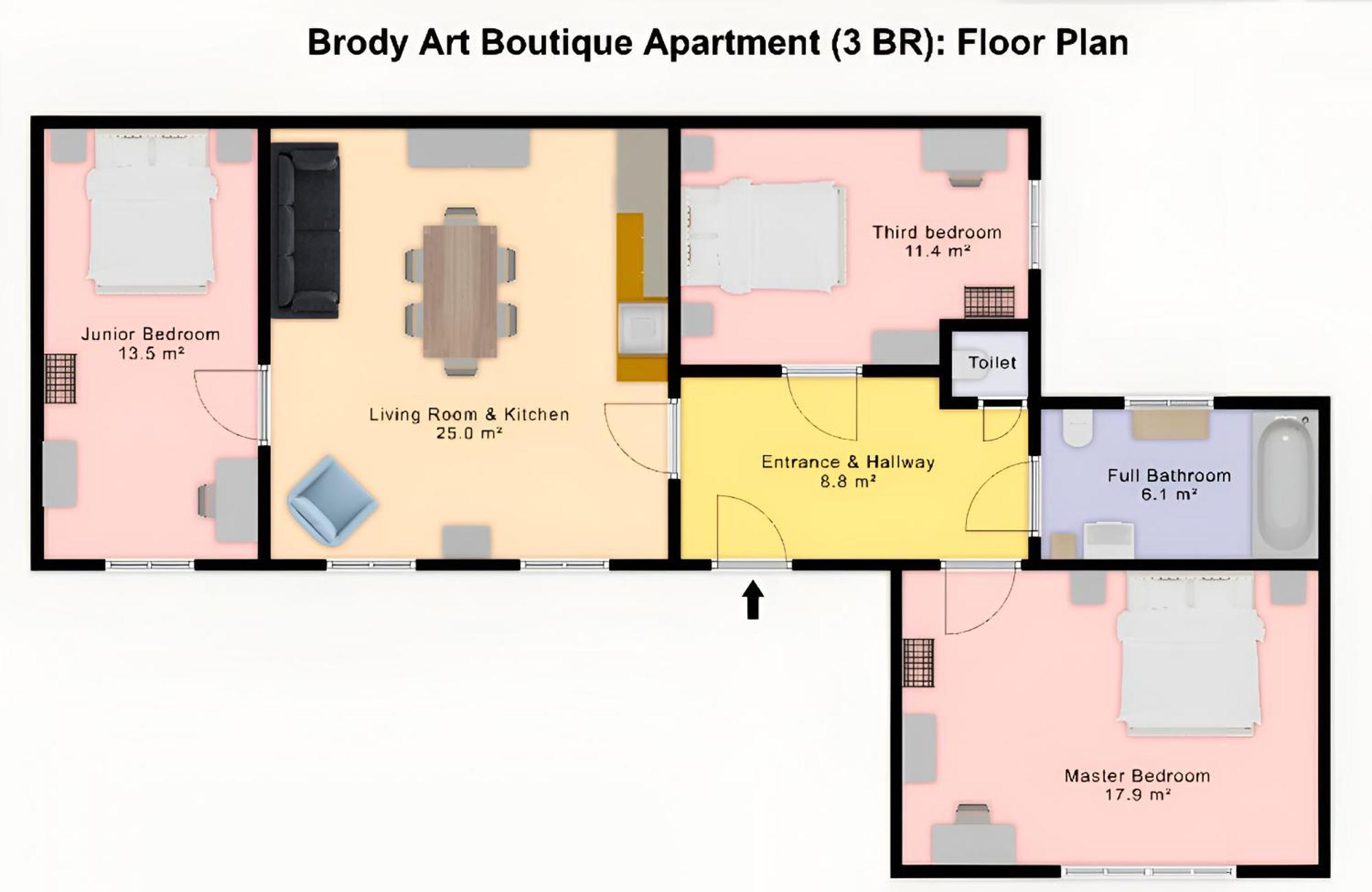 Brody Art Boutique Apartments Budapest Chambre photo